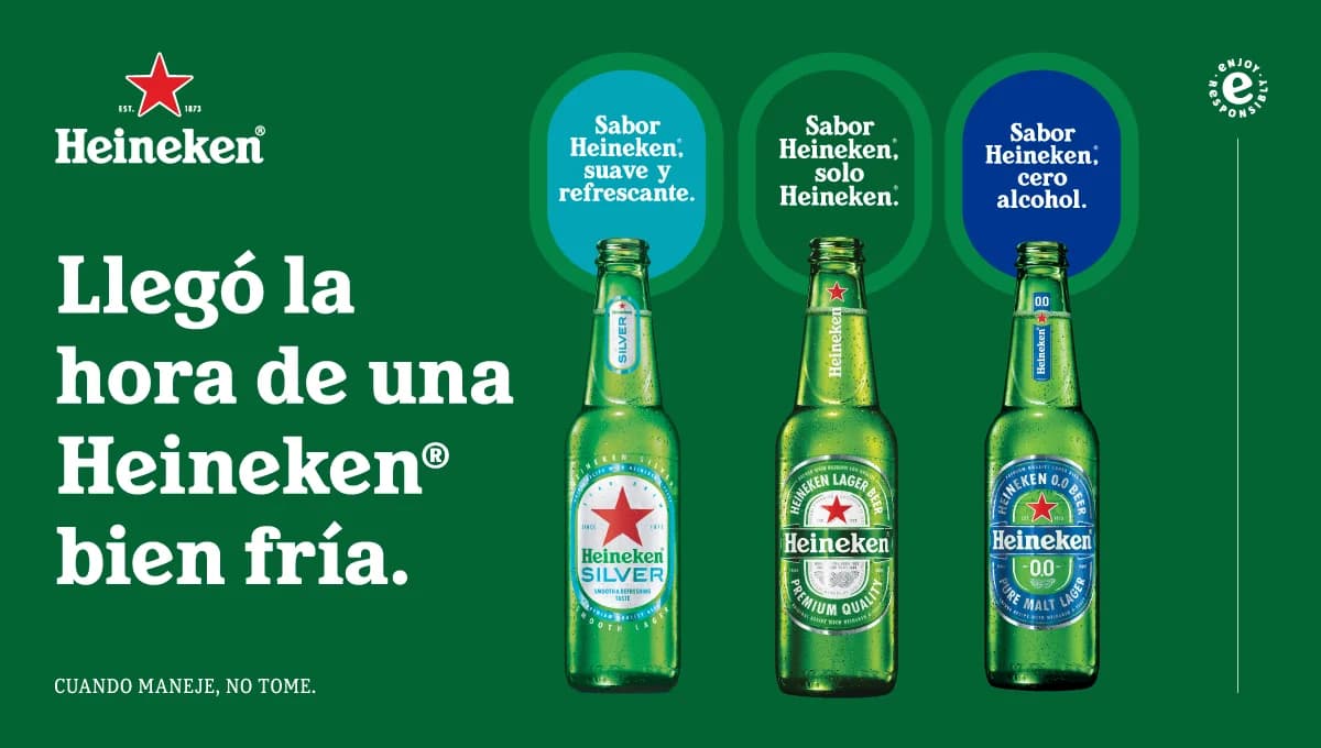 Llegó la hora de una Heineken bien fría